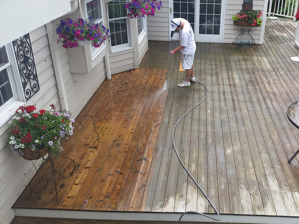 Best Way To Protect A Deck Two Day Painting   Deck Power Wash 