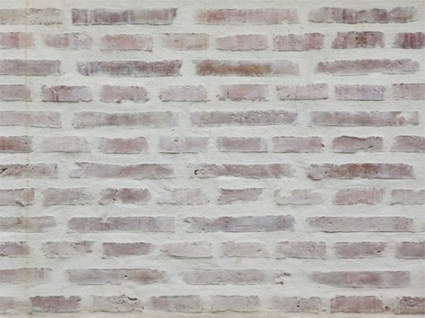 white washed brick